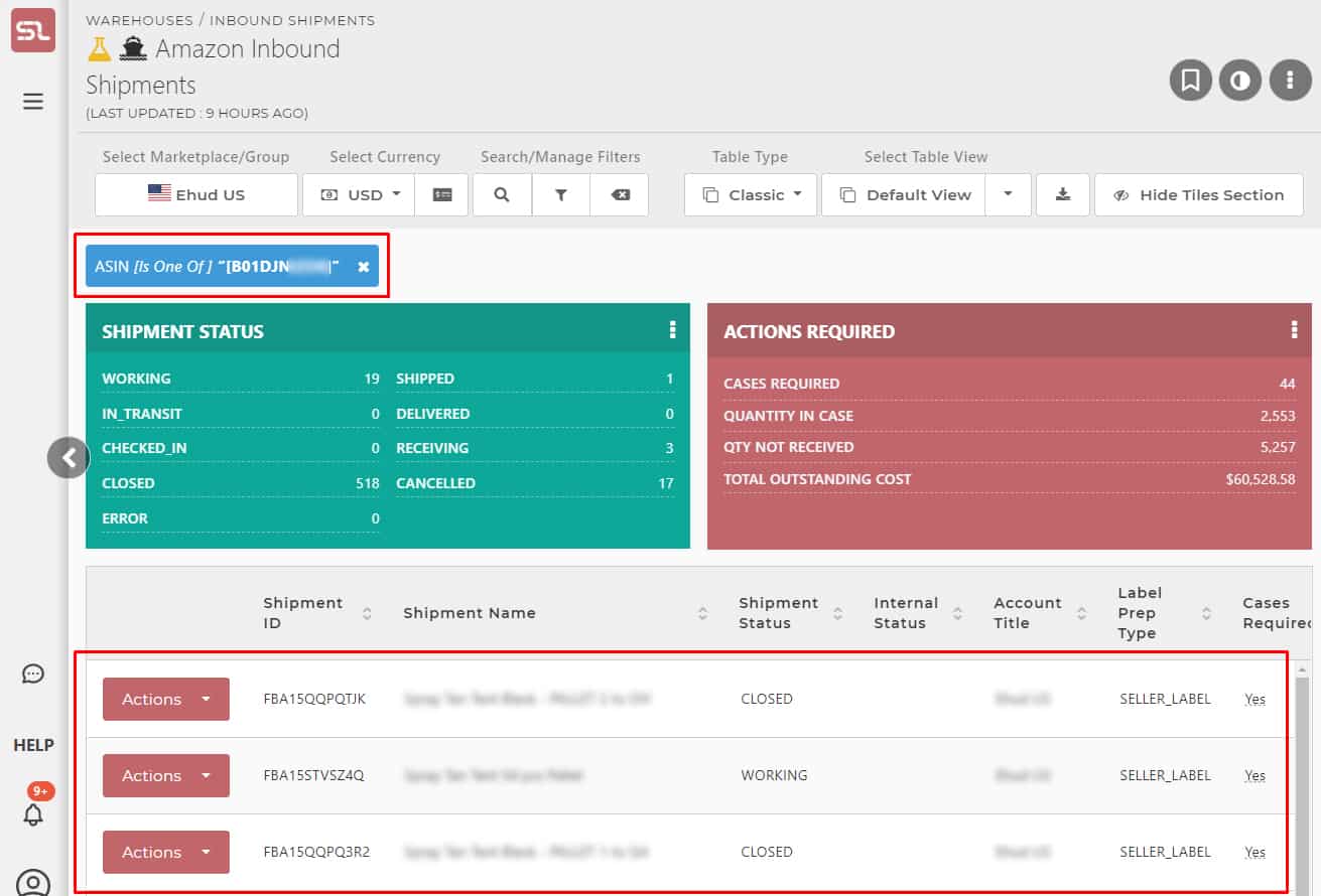 SL-inbound-shipments example